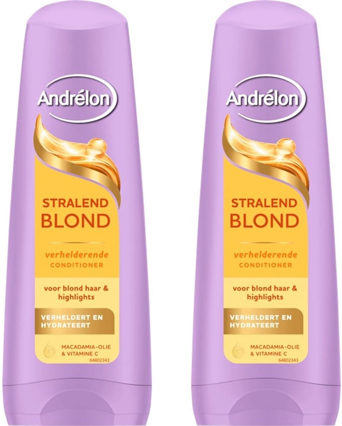 Andrélon Stralend Blond Conditioner - Voordeelverpakking 2 x 200 ml