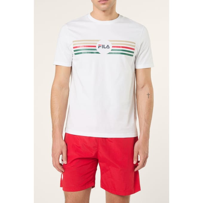 FILA Padule Regular Logo Graphic T-shirt Bright White Taglia: S | Magliette basic Outlet | Uomo | Bianco