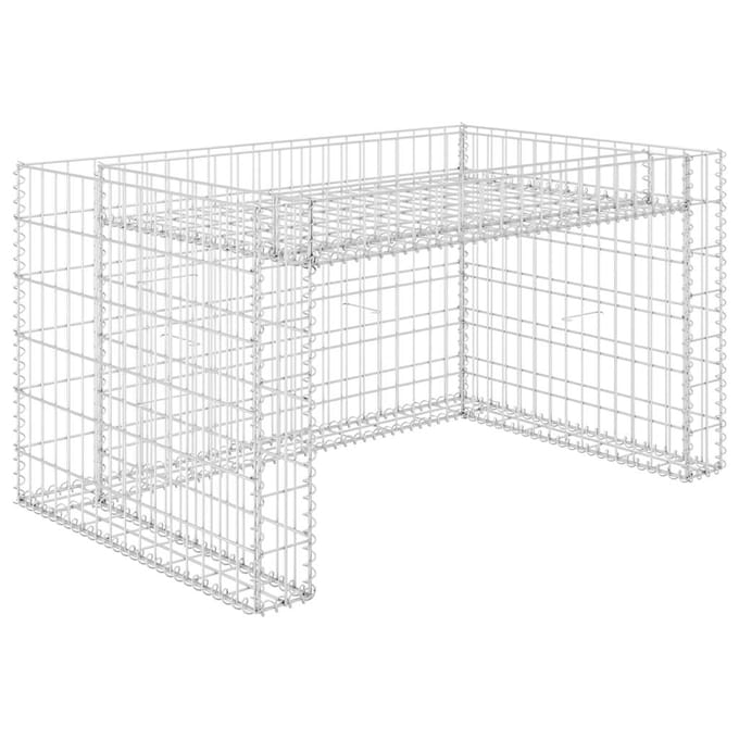 vidaXL - Grasmaaieroverkapping - met - plantenbak - 110x80x60cm - staaldraad