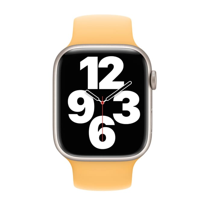 Apple Siliconen solobandje voor de Apple Watch | 44/45/46/49 mm - Maat 5 - Sunglow