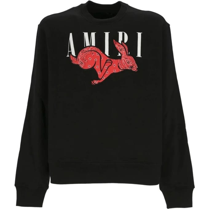 Amiri Cny Rabbit-logo zwart sweatshirt