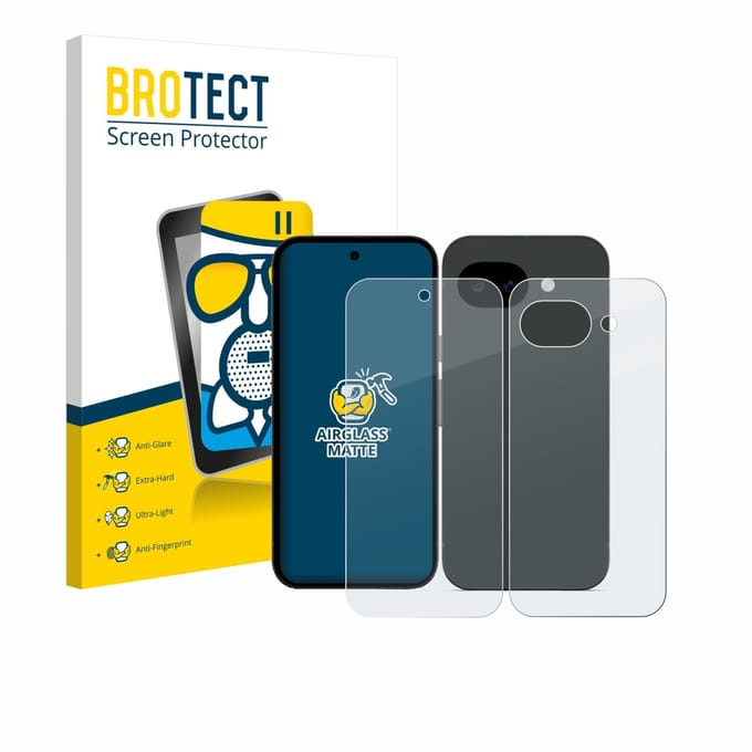 BROTECT - Screenprotector voor Google Pixel 10a (Voor+Achter) - Folie Beschermfolie Beschermglas matte