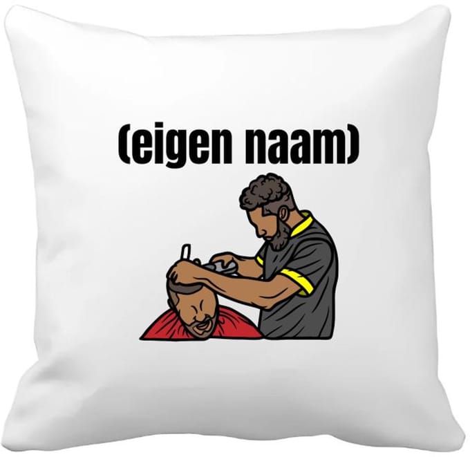 Akyol - kapper man met eigen naam Kussen hoes - Kapper - barbers - collega's - verjaardag - afscheidscadeau - geschenk - kado - 40 bij 40 cm