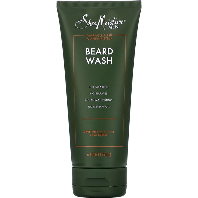 SheaMoisture, nettoyant pour barbe pour hommes, huile de maracuja et beurre de karité, 6 fl oz (177 ml) black