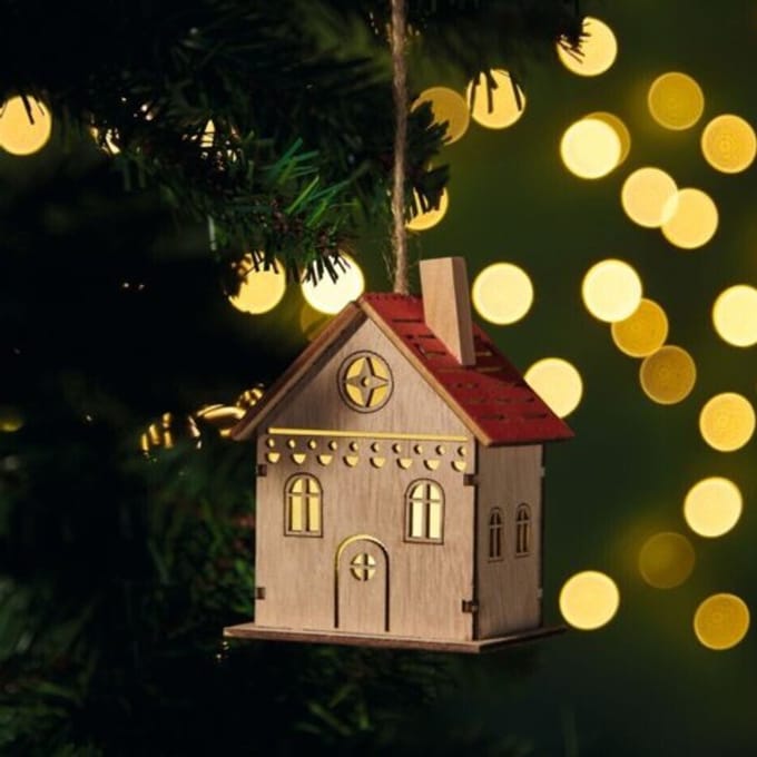 Moses mini huisje met led-licht, assorti