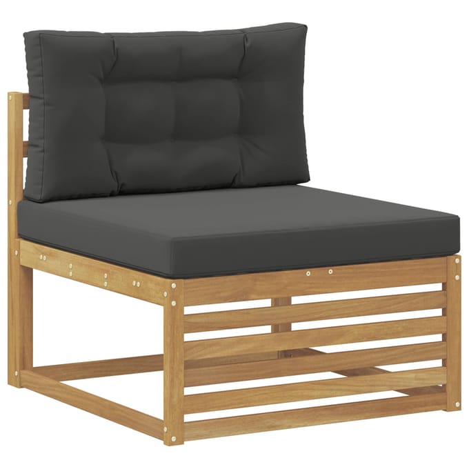 vidaXL - Buiten - bank - set - 8 - st - Wit - en - antracietkleurig - Polyester