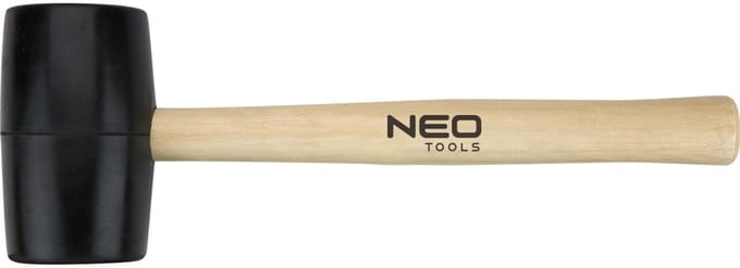 NEO 25-062 - Rubber Hamer - 450g - 58mm - Houten Steel