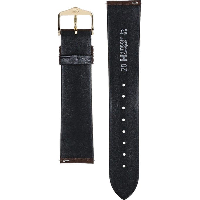 Hirsh Horlogeband Camelgrain Bruin - Leer - 20mm
