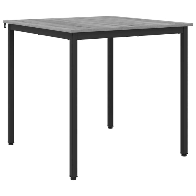 vidaXL - Eettafels - 80 - x - 80 - x - 75 - cm - Bewerkt - hout - Grijs - Sonoma - Vierkant