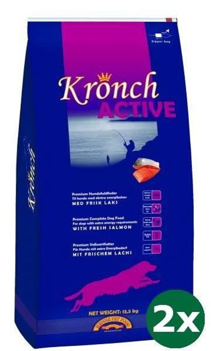 2x13,5 kg Kronch active adult hondenvoer