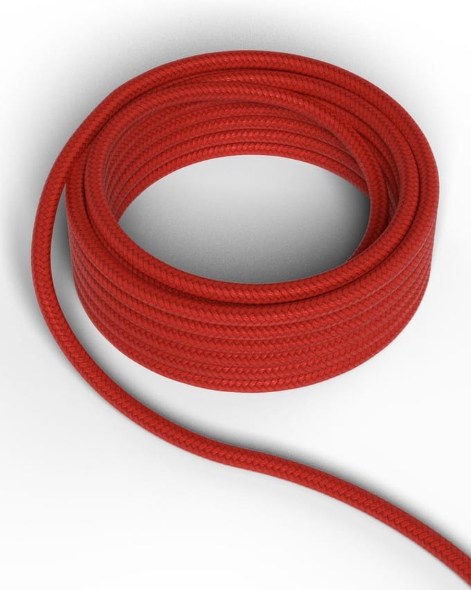Calex Textielsnoer 2C rood 1.5 meter