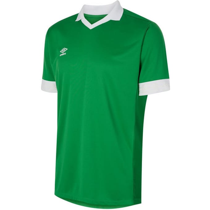 Umbro Tempest-kindertrui met korte mouwen (Smaragd/Wit)