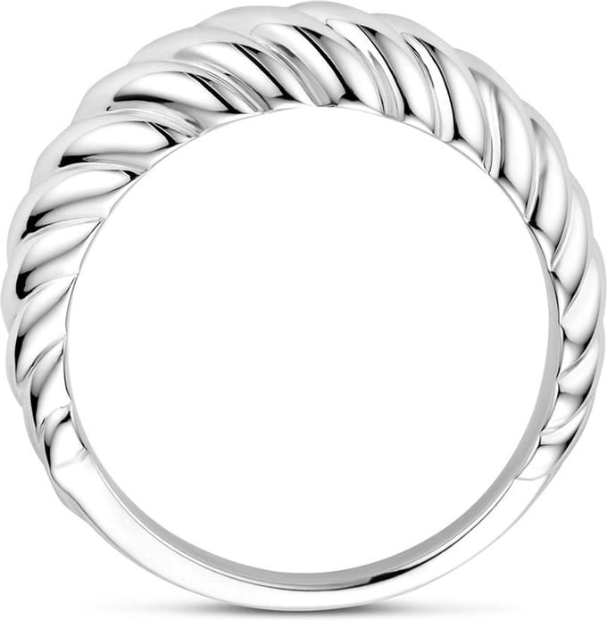 Gerhodineerd Zilver Ring Gedraaid 1339170