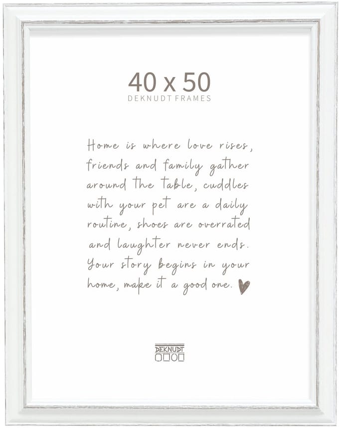 Deknudt Frames fotolijst S221H3 - wit met bruin accent - 40x50 cm