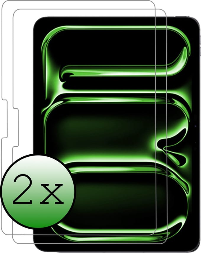 Screenprotector - 2 Stuks Geschikt voor Apple iPad Pro (2024/2025) - 11 inch - Extra Sterk - Beschermglas - Gehard Glas - Tempered Glass - Screen Protector