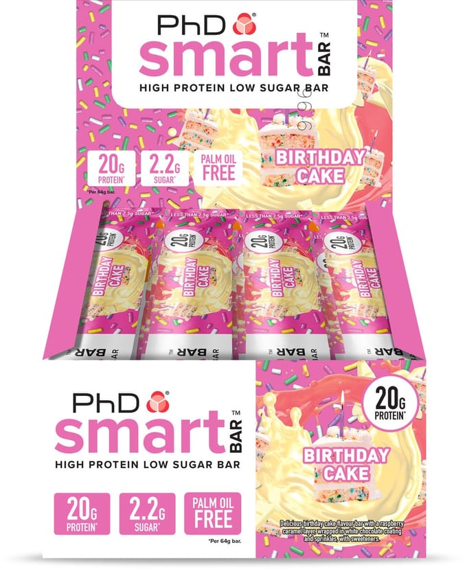 PhD Smart Bar (12x64g) Birthday Cake - Repen - Eiwit Repen