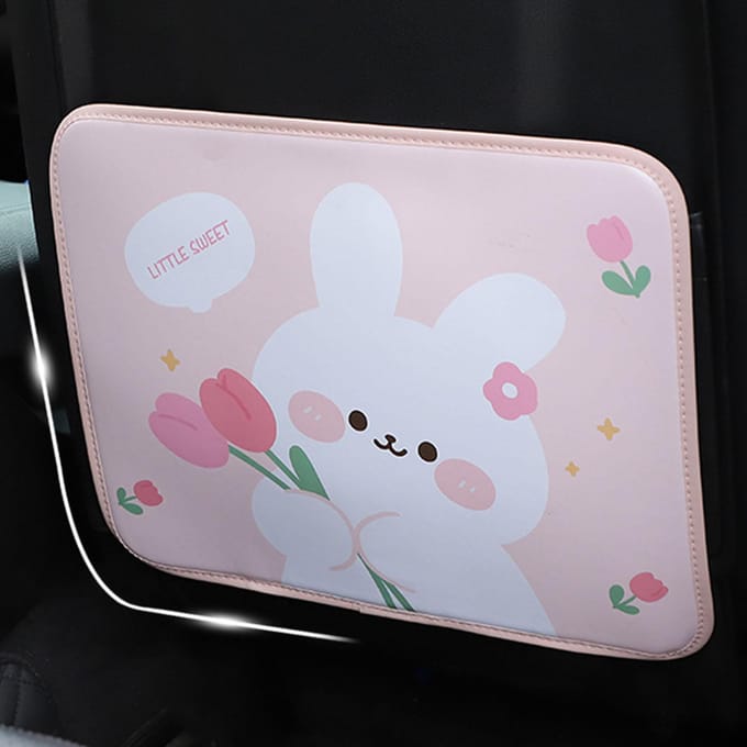Protection de dossier de siège arrière de voiture résistante à la poussière, housse de protection pour dossier de siège de véhicule white