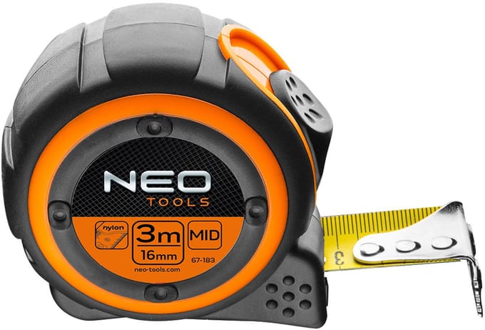 Neo Serie - Stalen Rolmaat - 3 m - Magneet - Nylon Coating