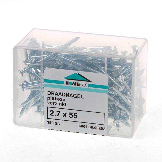 Homefix draadnagel vz pk 2.7x55 (400gr)