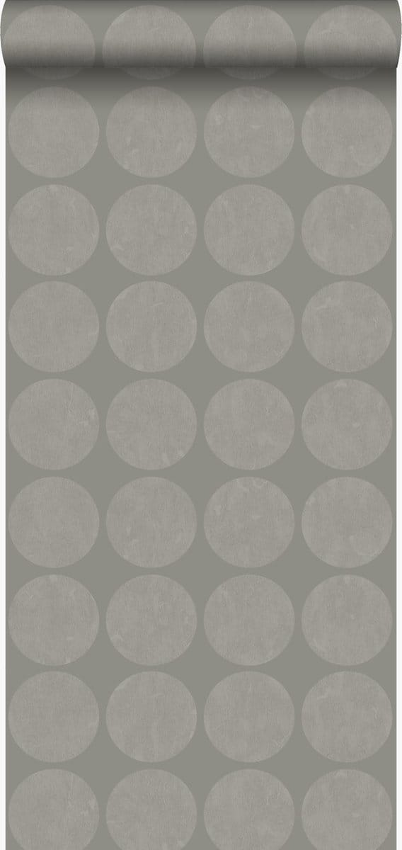 Origin Wallcoverings behang grote verweerde bollen donkergrijs - 347609 - 53 cm x 10,05 m