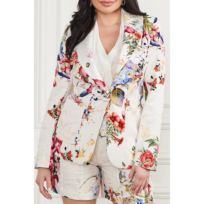 GUESS  Eco Rose Romance Blazer Glorious Garden Ao Größe: 38 | Blazer Outlet | Damen | Rosa