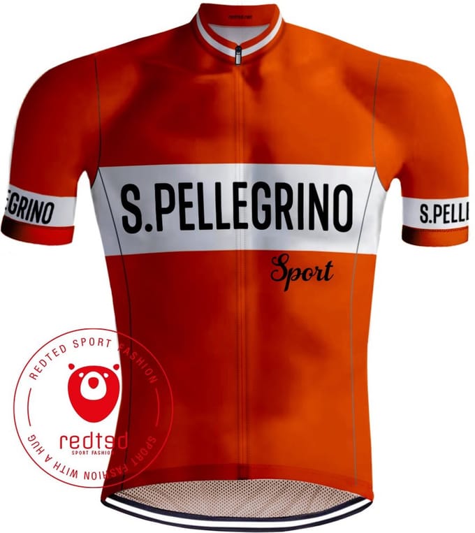 Retro Wielershirt San Pellegrino Oranje - REDTED - M
