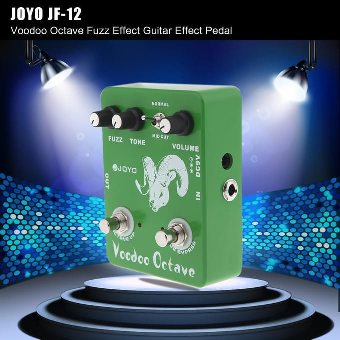 JOYO JF-12 Voodoo Octave Fuzz effet pédale d'effet guitare True Bypass green