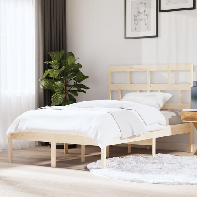 vidaXL - Bedframe - massief - grenenhout - 140x200 - cm