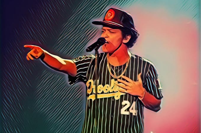 Bruno Mars 1-2 - Canvas - 50 x 70 cm