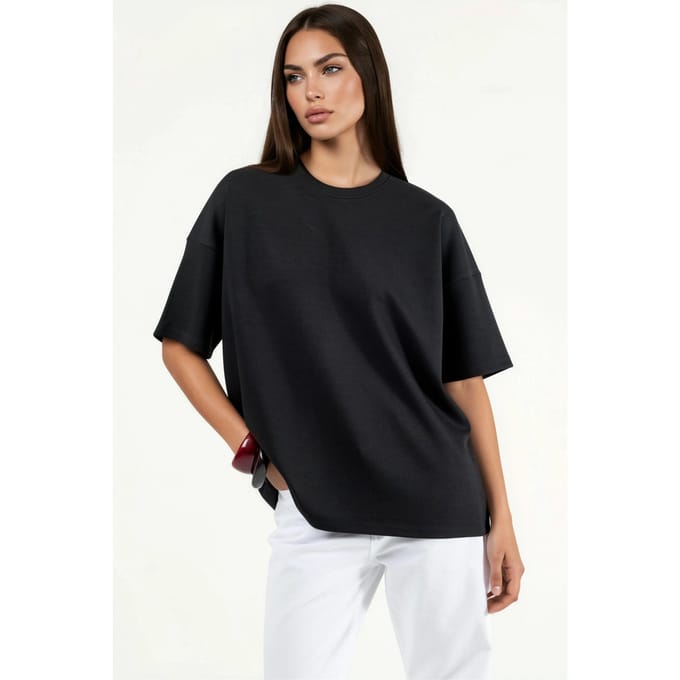 Oversized Crew Neck Modal Touch Gebreide T-Shirt