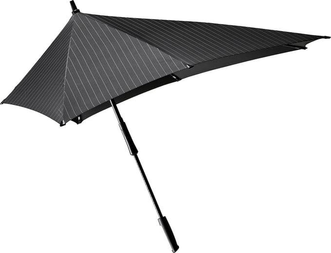 Senz XXL Stick Paraplu Pure Black Pin Stripes