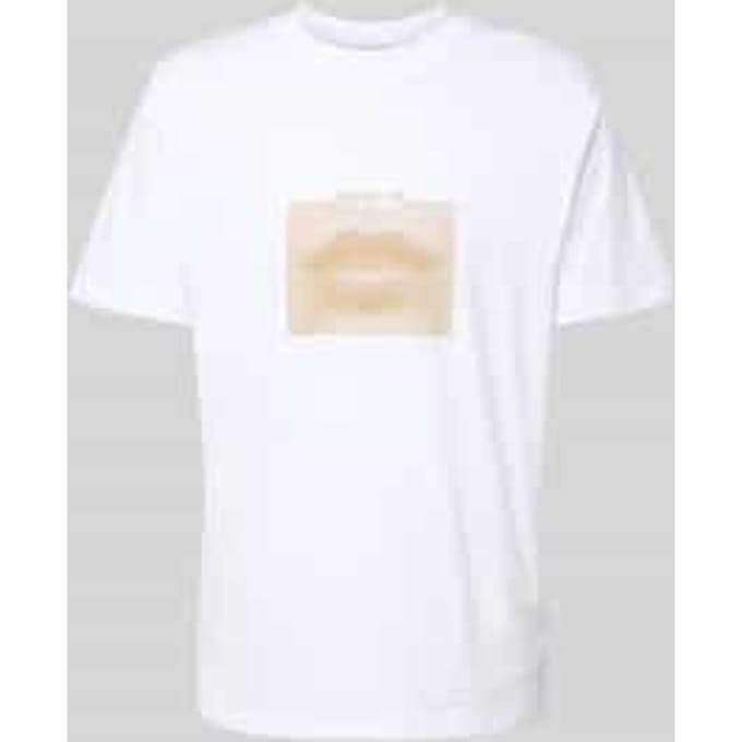 T-shirt met labelprint, model 'Deterni'