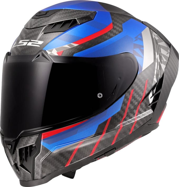 LS2 FF807 Dragon Trax Blauw Rood Integraalhelm - Maat 3XL - Helm