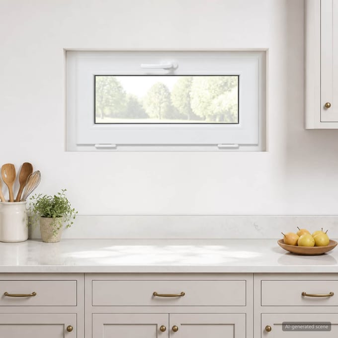 vidaXL - Kleur - binnenkant - kelderraam - Wit - RISOR - 85 - x - 45 - cm