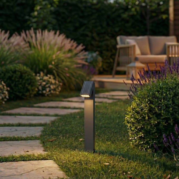 PRIOS LED-zonnelamp Lestor, antraciet, dimbaar, IP65