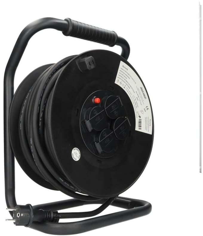 Target kabelhaspel open 4-voudig met randaarde IP44 40 meter neopreen H07RN-F 3x2.5mm2 (90303)