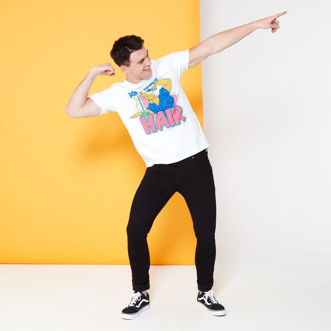 Cartoon Network Spin-Off Johnny Bravo Don't Touch the Hair t-shirt - Wit - M