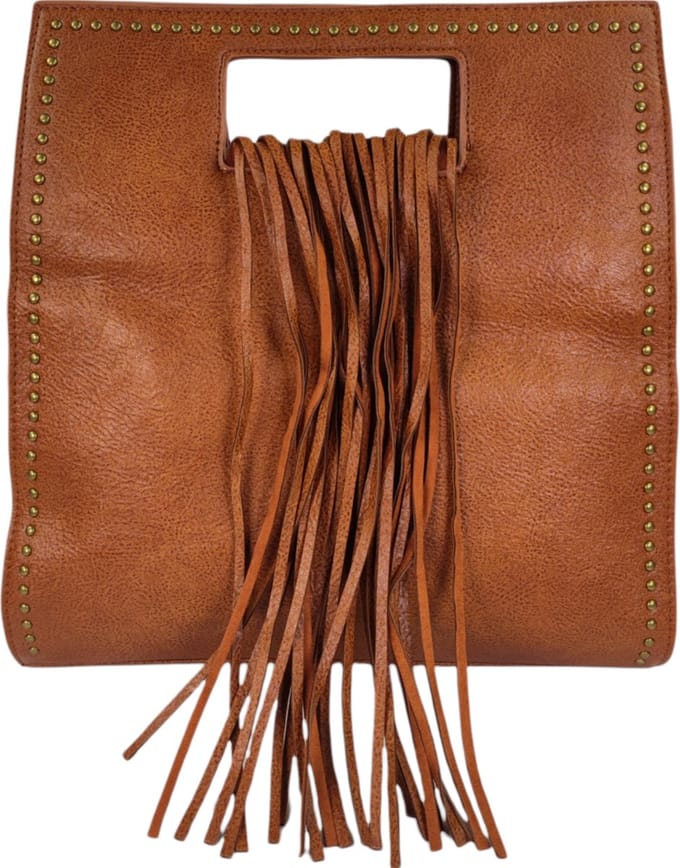 Handtas 100% vegan Mandoline camel