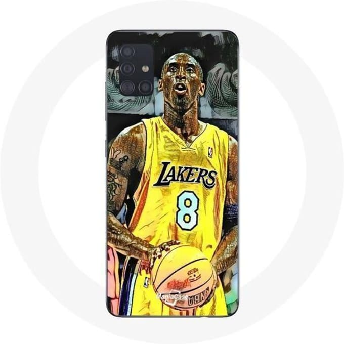 Coque Samsung Galaxy A51 Kobe Bryant Dunk lakers 8 NBA Noir
