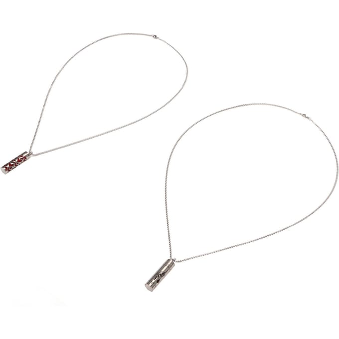 Aromatherapie Kettingen Roestvrij Staal Stressverlichting Etherische Olie Diffuser Ketting voor Mannen Vrouwen white