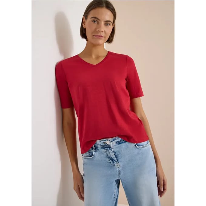 Basic Shirt met V-hals