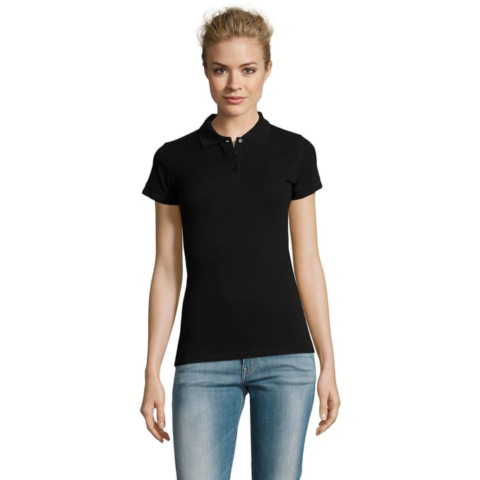 SOLS Dames/Dames Perfect Poloshirt (Zwart)