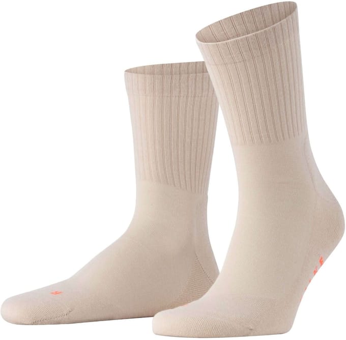 FALKE Run Rib Crew lichte padding katoen functioneel materiaal Sokken unisex beige - maat 39-41