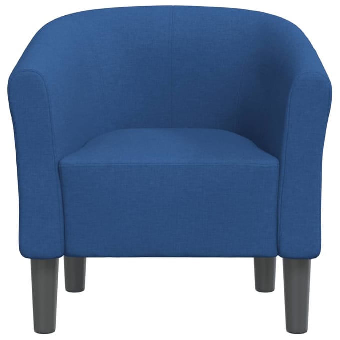 vidaXL - Kuipstoel - stof - blauw