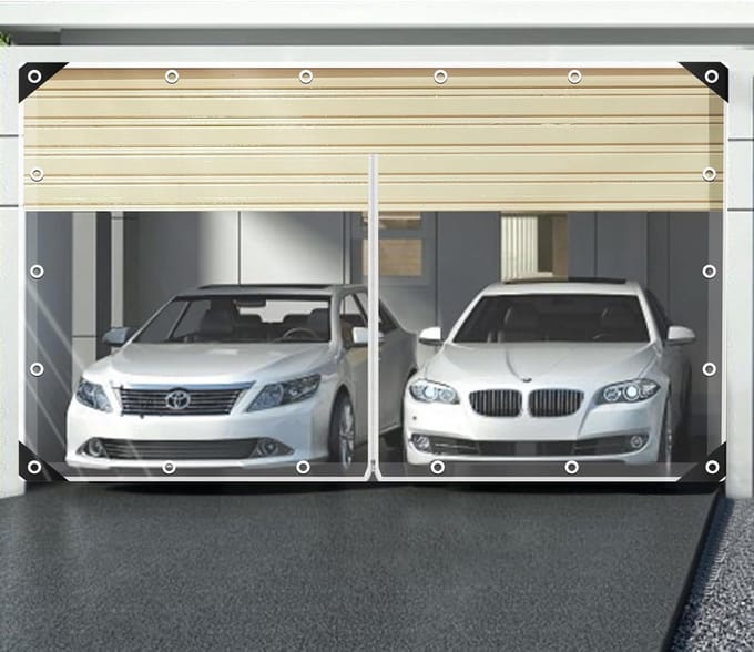 Dekzeil PVC - Transparant Zeil - Buiten beschermen - Met ritssluiting - 2x4 Meter - Grijs