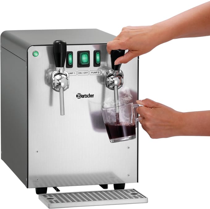 Bartscher Glühwein Dispenser 1300 - 2 kranen - 130L/uur - 400V - 287x690x398mm