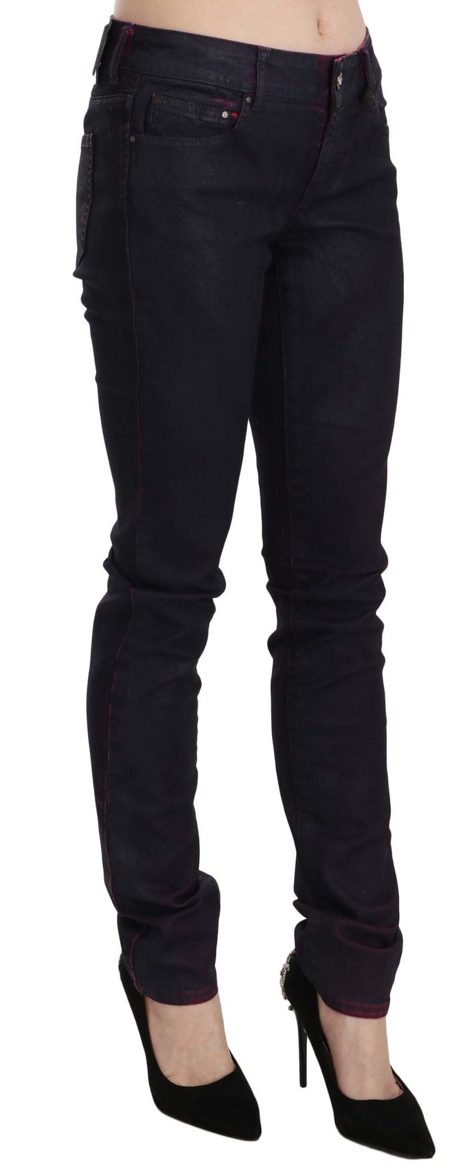 Cavalli Gecoate Skinny Jeans Marineblauw