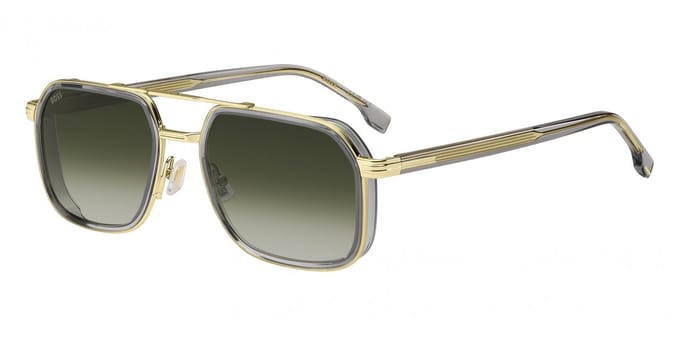 Boss BOSS 1724/S GREY GOLD/ GREEN SHADED 55/19/150 Herrenbrillen Zonnebrillen