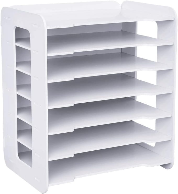 7-laagse papierorganizer documentenhouder voor A4 brieven en mappen