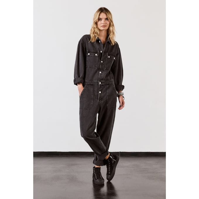 Mikuta The Black Denim Jumpsuit Größe: M | Jumpsuits Outlet | Damen | Schwarz